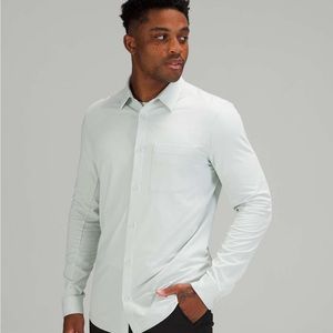 Lululemon Commission Long Sleeve Shirt / Oxford in Ocean Air